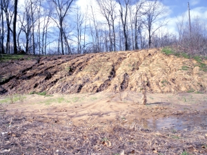 erosion por desnivel en terreno quemado